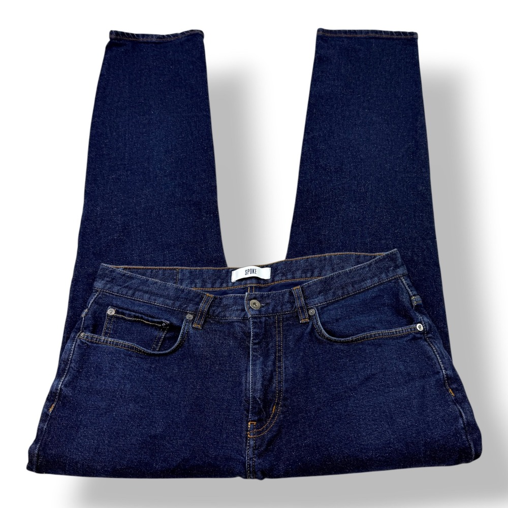 Spoke London 12oz Original Mens Dark Indigo Jeans Waist 34 Build C Regular Fit